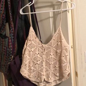 Crochet net top